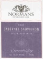 Normans  Encounter Bay Cabernet Sauvignon 2001 Front Label