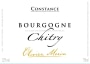 Domaine Olivier Morin Constance Bourgogne Chitry Blanc 2014 Front Label