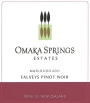 Omaka Springs Falveys Vineyard Pinot Noir 2008 Front Label