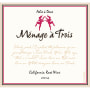 Menage a Trois Rose 2014 Front Label