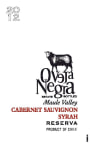 Oveja Negra Reserva Cabernet Sauvignon Shiraz 2012 Front Label
