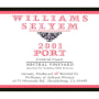Williams Selyem Mistral Vineyard Port (375ML half-bottle) 2001 Front Label