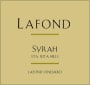 Lafond Lafond Vineyard Syrah 2010 Front Label