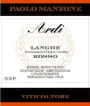 Paolo Manzone Ardi Langhe Rosso 2013 Front Label