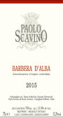 Paolo Scavino Barbera d'Alba 2015 Front Label