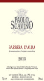 Paolo Scavino Barbera d'Alba 2013 Front Label