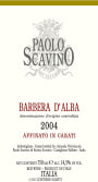Paolo Scavino Affinato in Carati Barbera d'Alba 2004 Front Label