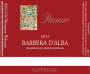 Parusso Barbera d'Alba Superiore 2012 Front Label