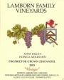 Lamborn Family The Diamond Anniversary Zinfandel 2005 Front Label