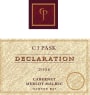 C.J. Pask Winery Declaration Cabernet - Merlot - Malbec 2006 Front Label