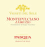 Pasqua Montepulciano d'Abruzzo Vigneti del Sole 2012 Front Label