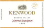 Kenwood Sonoma Valley Cabernet Sauvignon 1996 Front Label