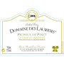 Domaine des Lauriers Picpoul De Pinet 2014 Front Label