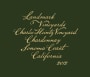 Landmark Charles Heintz Vineyard Chardonnay 2012 Front Label