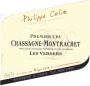 Philippe Colin Chassagne-Montrachet Les Vergers Premier Cru 2009 Front Label