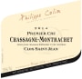 Philippe Colin Chassagne-Montrachet Clos Saint Jean Premier Cru 2014 Front Label