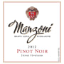 Manzoni Home Vineyard Pinot Noir 2012 Front Label