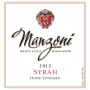 Manzoni Home Vineyard Syrah 2012 Front Label