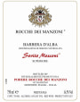 Rocche dei Manzoni Sorito Mosconi Barbera d'Alba 2010 Front Label
