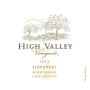 High Valley Zinfandel 2012 Front Label