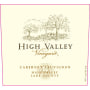 High Valley Cabernet Sauvignon 2012 Front Label