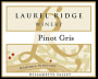 Laurel Ridge Mahonia Vineyard Pinot Gris 2015 Front Label