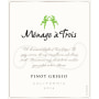 Menage a Trois Pinot Grigio 2014 Front Label