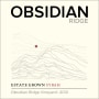 Obsidian Ridge Syrah 2012 Front Label