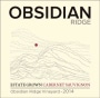 Tricycle Wine Company Obsidian Ridge Cabernet Sauvignon 2014  Front Label
