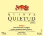 Quinta de la Quietud Quinta Quietud 2003 Front Label