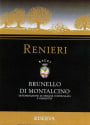 Renieri Brunello di Montalcino Riserva 2007 Front Label