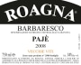 Roagna Paje Vecchie Viti 2008 Front Label