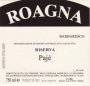 Roagna Paje Barbaresco Riserva 1998 Front Label