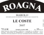 Roagna Le Coste 2007 Front Label