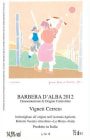 Roberto Voerzio Barbera d'Alba Vigneti Cerreto 2012 Front Label