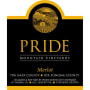 Pride Mountain Vineyards Merlot 2012 Front Label
