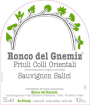 Ronco del Gnemiz Sauvignon Salici 2014 Front Label