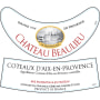 Chateau Beaulieu Coteaux d'Aix-en-Provence Rose 2015 Front Label
