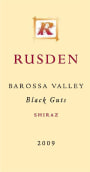 Rusden Black Guts Shiraz 2009 Front Label