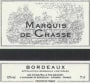 Marquis de Chasse Bordeaux Blanc 1999 Front Label