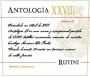 Rutini Antologia XXVIII 2012 Front Label