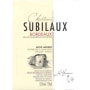 Chateau Subilaux  2014 Front Label