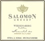 Salomon Undhof Weiden &  Berg Tradition Gruner Veltliner 2009 Front Label