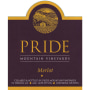 Pride Mountain Vineyards Merlot 2011 Front Label