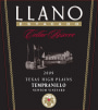 Llano Cellar Reserve Tempranillo 2009 Front Label