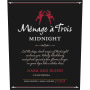 Menage a Trois Midnight Dark Red Blend 2014 Front Label