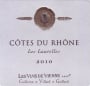 Vins de Vienne Cotes du Rhone Les Laurelles Blanc 2010 Front Label