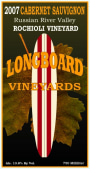 Longboard Rochioli Vineyard Cabernet Sauvignon 2007 Front Label