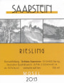 Schloss Saarstein Riesling QbA 2013 Front Label