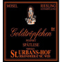 Nik Weis St. Urbans-Hof Piesporter Goldtropfchen Riesling Spatlese 2012 Front Label